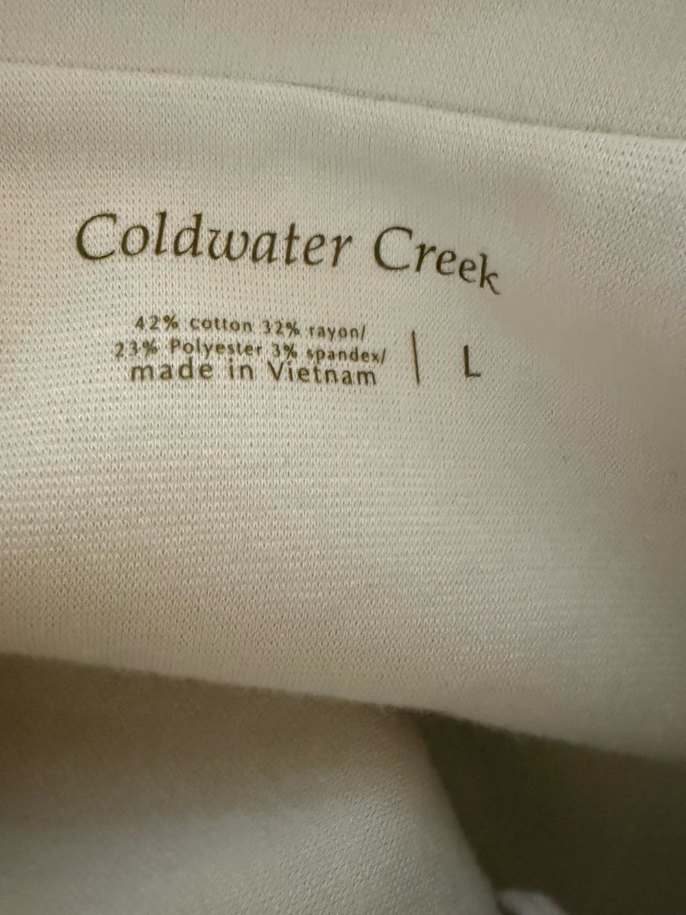 Coldwater Creek Ivory Large Knit Blazer Quiet Luxury Coastal Grandmother - Picture 5 of 6